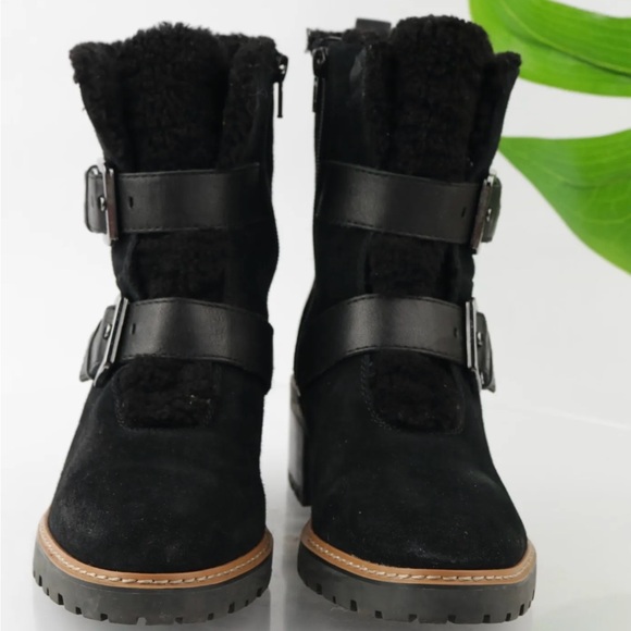 Naturalizer women’s black Tristan motor biker boots size 9 - Picture 1 of 8